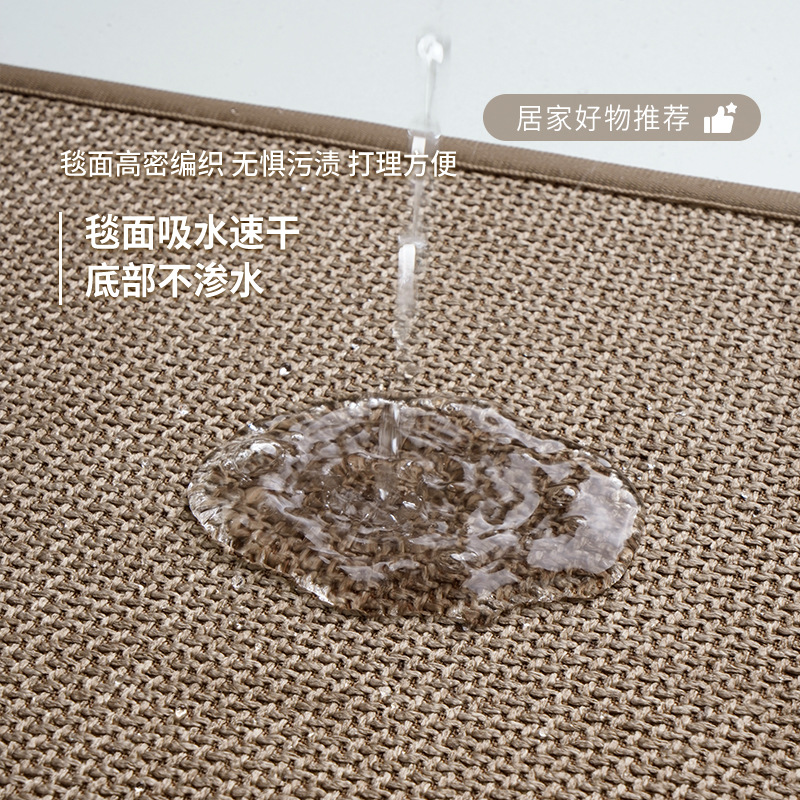 New Chinese Style Imitation Linen Tea Mat Mat Accessible Luxury Classy Waterproof Dry Bubble Tea Table Mat Cloth Zen Tea Tray Mat Tablecloth