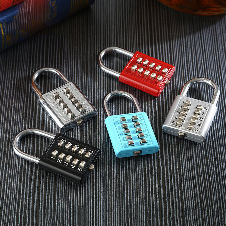 Button fixed large password lock gym luggage luggage wardrobe lock anti-theft padlock small lock drawer lock