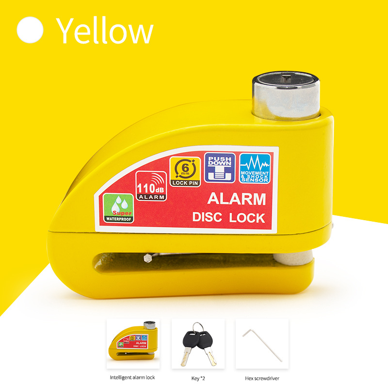 Motorcycle alarm lock security anti-theft disc brake alarm aluminum alloy security anti-theft motorcycle bicycle accessories