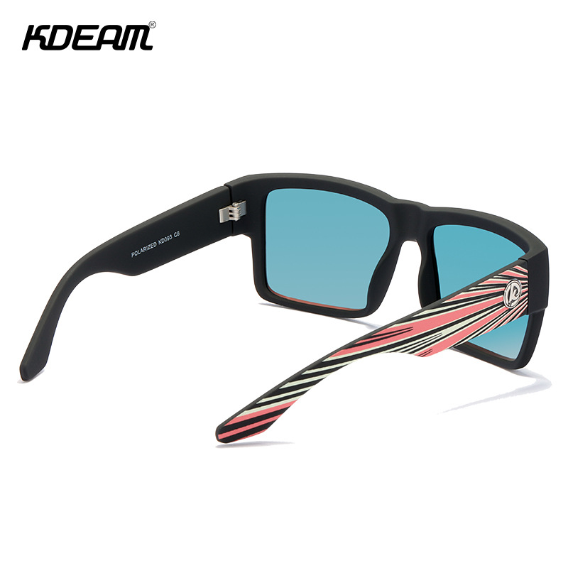 KDEAM Square Polarized Sunglasses Fashion Outdoor Fishing Glasses CYRUS Men's Sports Sunglasses KD093