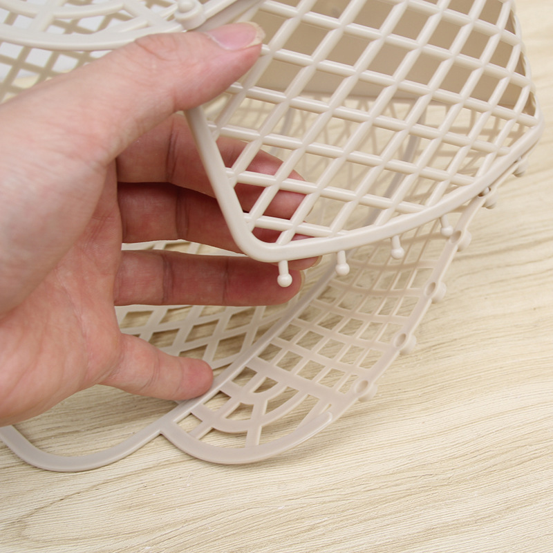 Wholesale Diamond plastic portable bath basket plastic sundries basket bathroom storage basket assembly wash basket soft basket
