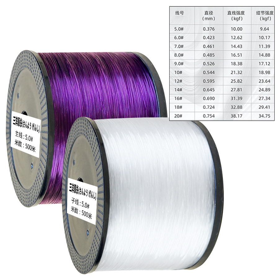 Shihe Japan Sanyo Raw Silk Large Fish Line Green Sturgeon Silver Carp and Bighead Carp Giant Line Super Tensile Nylon Line Main Line Sub-line