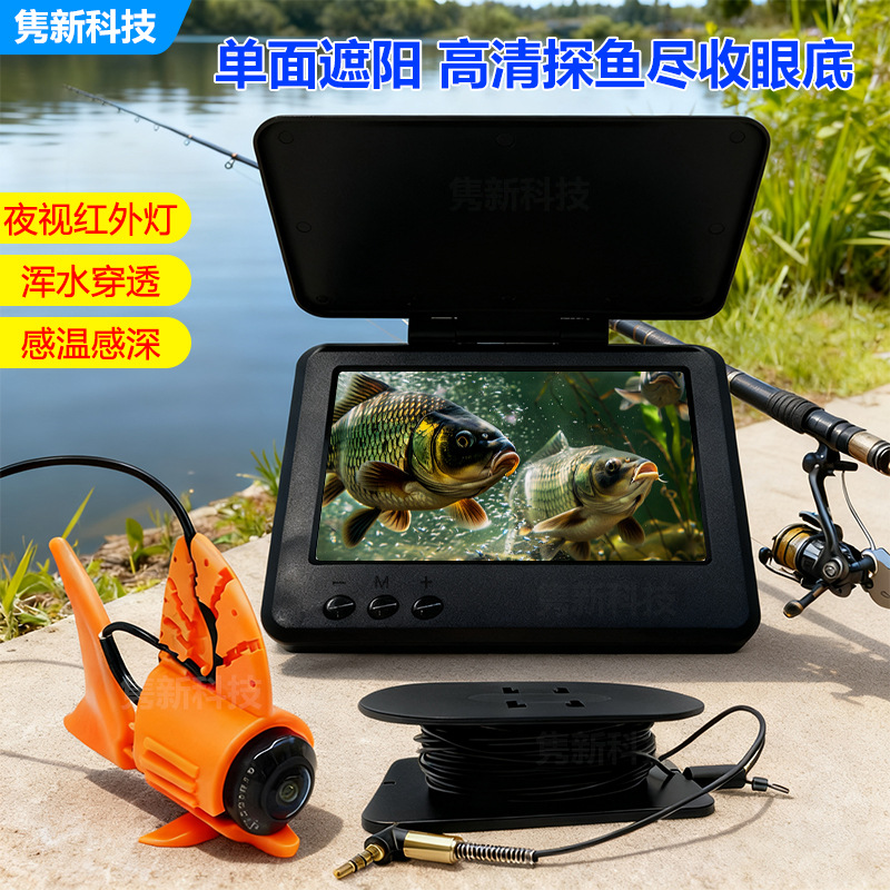 Эхолот с визуальной камерой, новый датчик глубины и температуры под водой, ультрачеткий для платформенной рыбалки, якорной рыбалки, зимней рыбалки, оптовая продажа