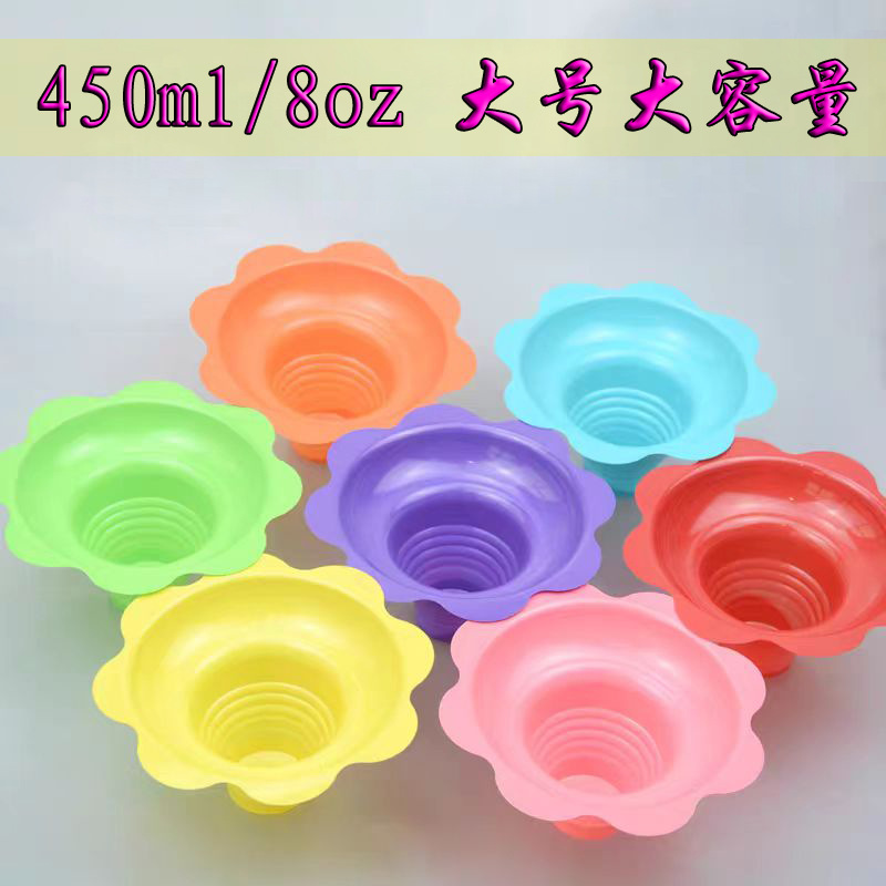 450 мл одноразовый хлопковый стакан для мороженого, салат, ледяная стружка, снежный стакан, чаша для жареного йогурта 8 унций