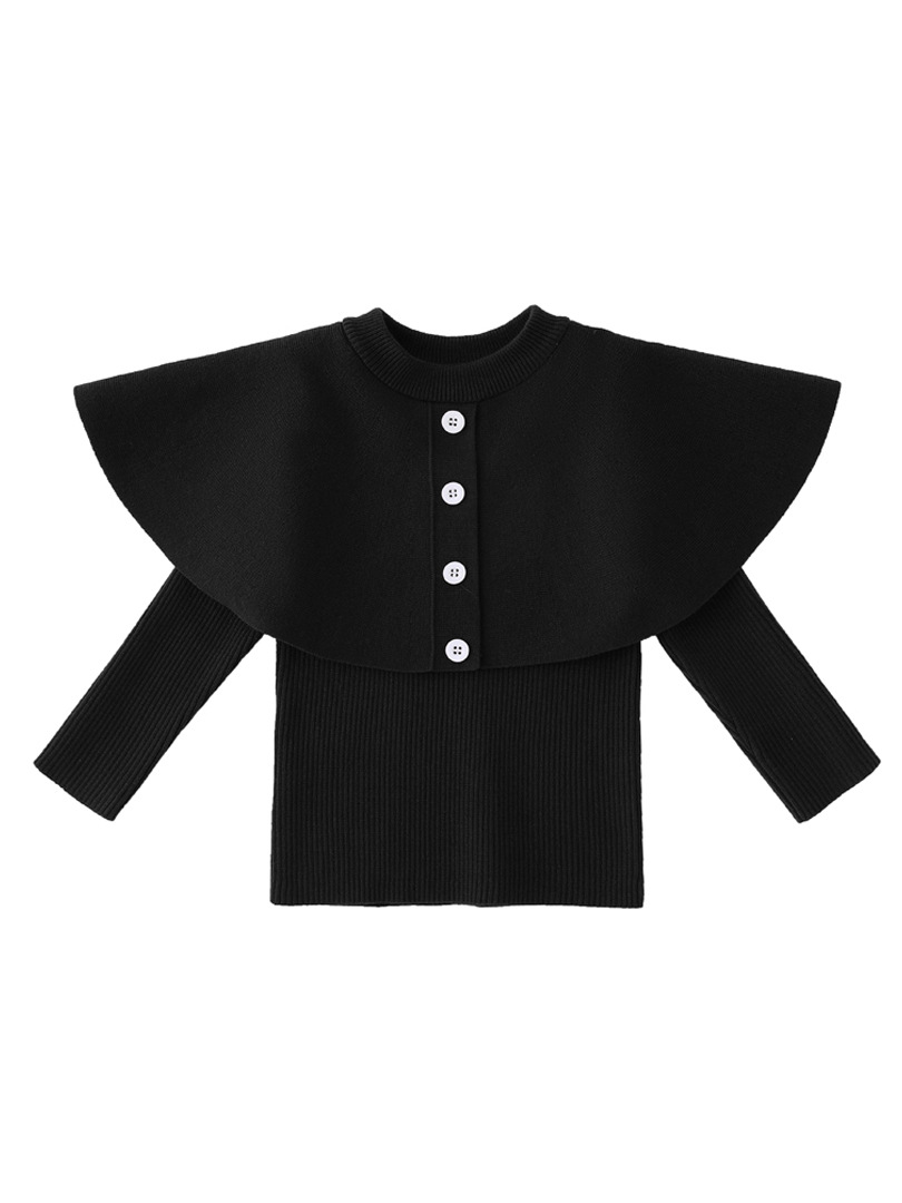 Cross-border children's clothing wholesale Live supply wine red girls' cloak sweater factory direct sales can be sent on behalf of children's sweater