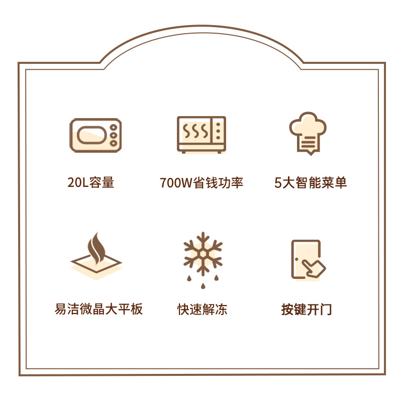 Galanz Microwave Oven Household Hot Meal 20 Liters Flat-Panel Liner Multi-Function Fully Automatic Microwave Oven Q1 (W0)