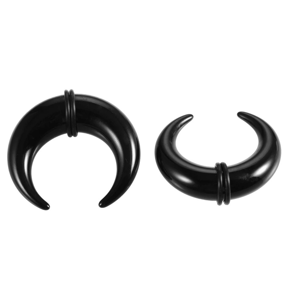 Cross-border human body puncture black acrylic U-shaped sharp cone horn auricle auricle enlargement jewelry wholesale