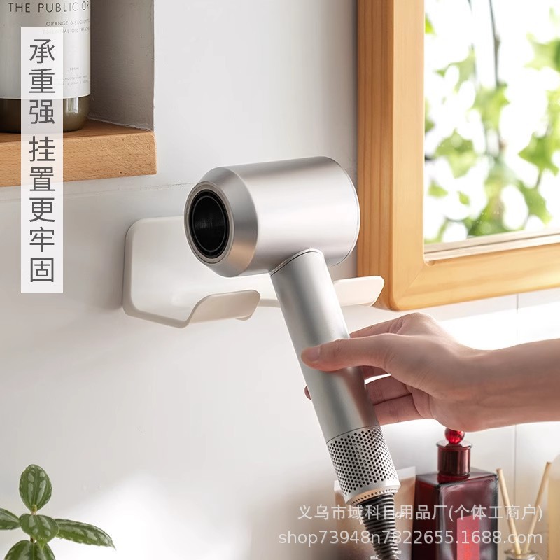 Простой держатель для фена угловой без отверстий для ванной