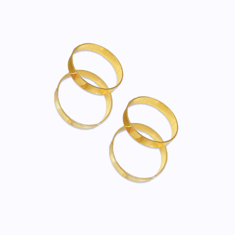 Cross-border hot-selling napkin ring hotel table metal napkin buckle napkin ring wedding simple smooth napkin holder wholesale