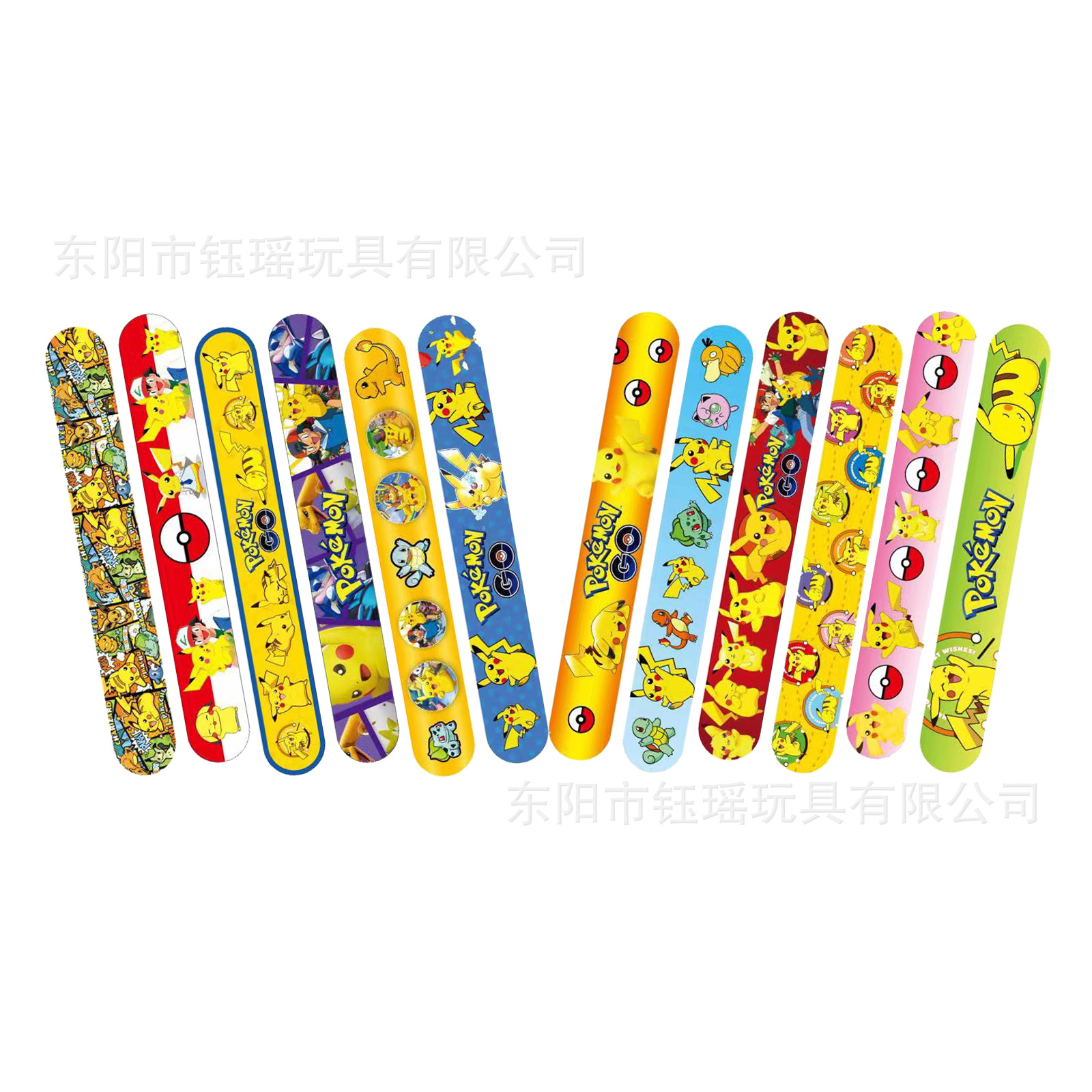 Cross-Border Pikachu Snap Ring Bracelet Cartoon Children's Gift Pokémon Snap Ring Wristband