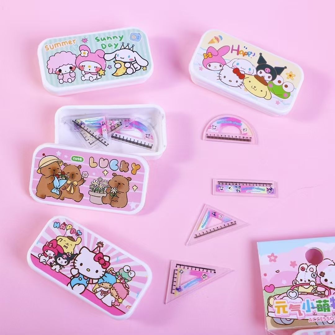 Mini stationery box miniature mini stationery suit pendant simulation pencil box learning scene small ornaments toys