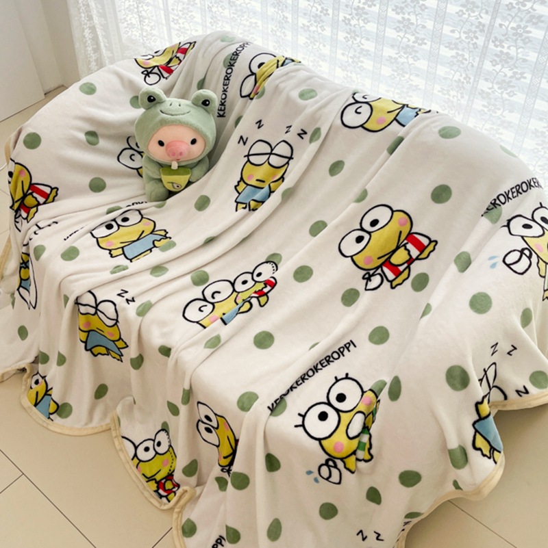Foreign trade cartoon Sanrio double-sided milk velvet sofa station wagon air conditioning blanket office lunch break blanket blanket