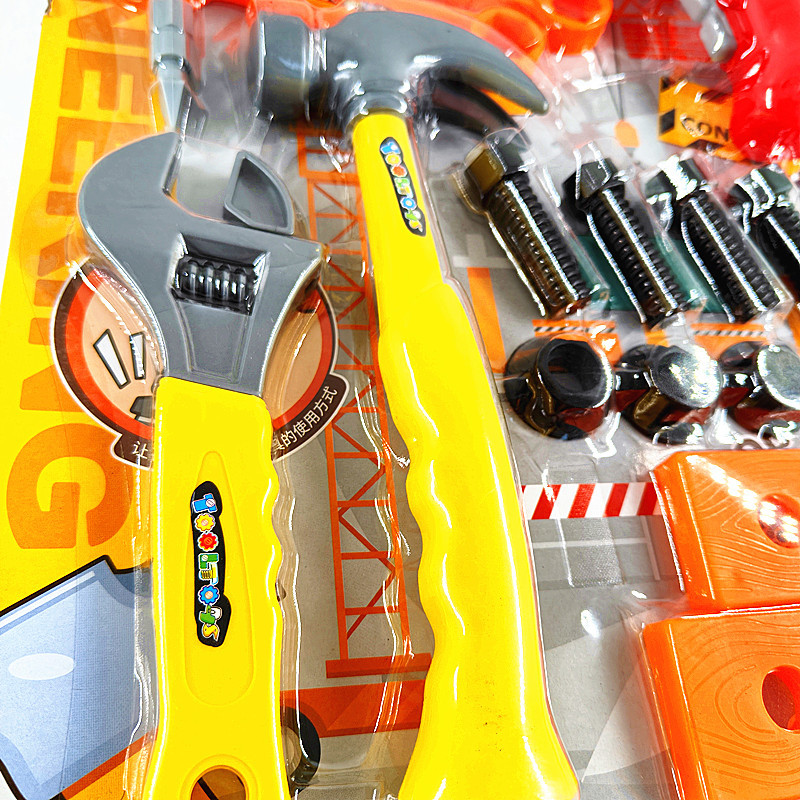 Hanging board small engineer toy suit wrench small hammer electric drill screw children's repair tool toy