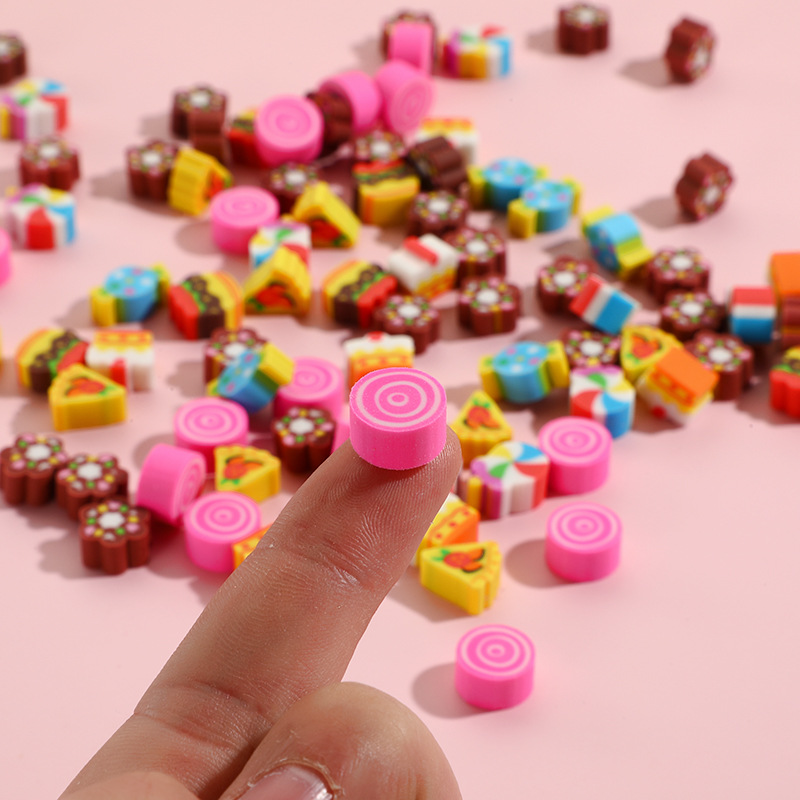 Toast bread mini eraser high-looking children student cute creative no debris not easy to mark eraser