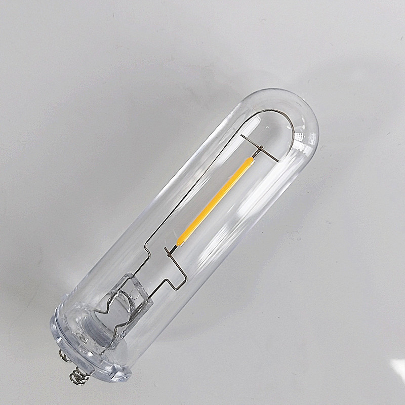 Solar Lawn Lamp Lamp 3Vled Transparent as with Spring Buckle Warm Light 2700K Hard Filament 38mm