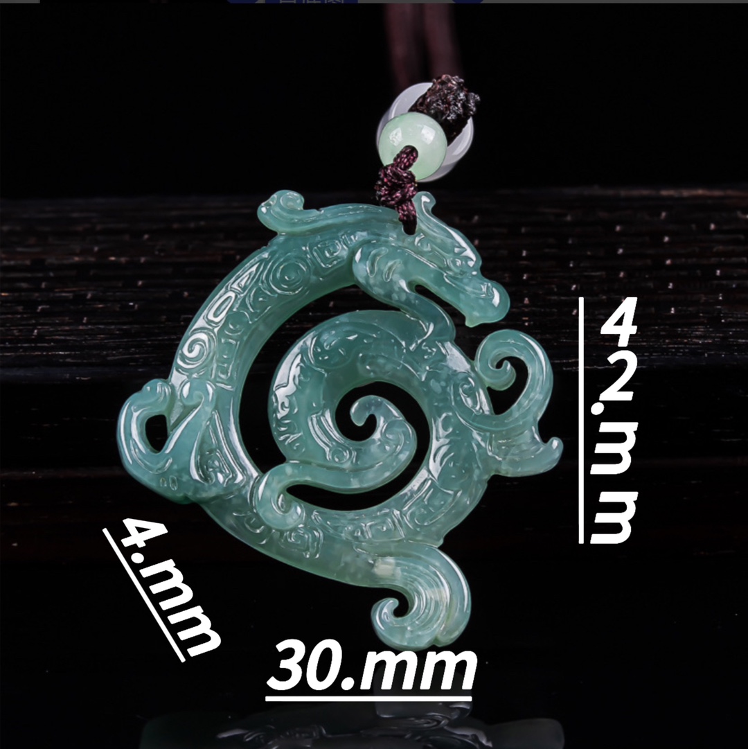 Natural A-Grade Jade Cut Out Ruyi Dragon Brand Waxy Jade Pendant Men's Jade Pendant Women's Pendant Wholesale