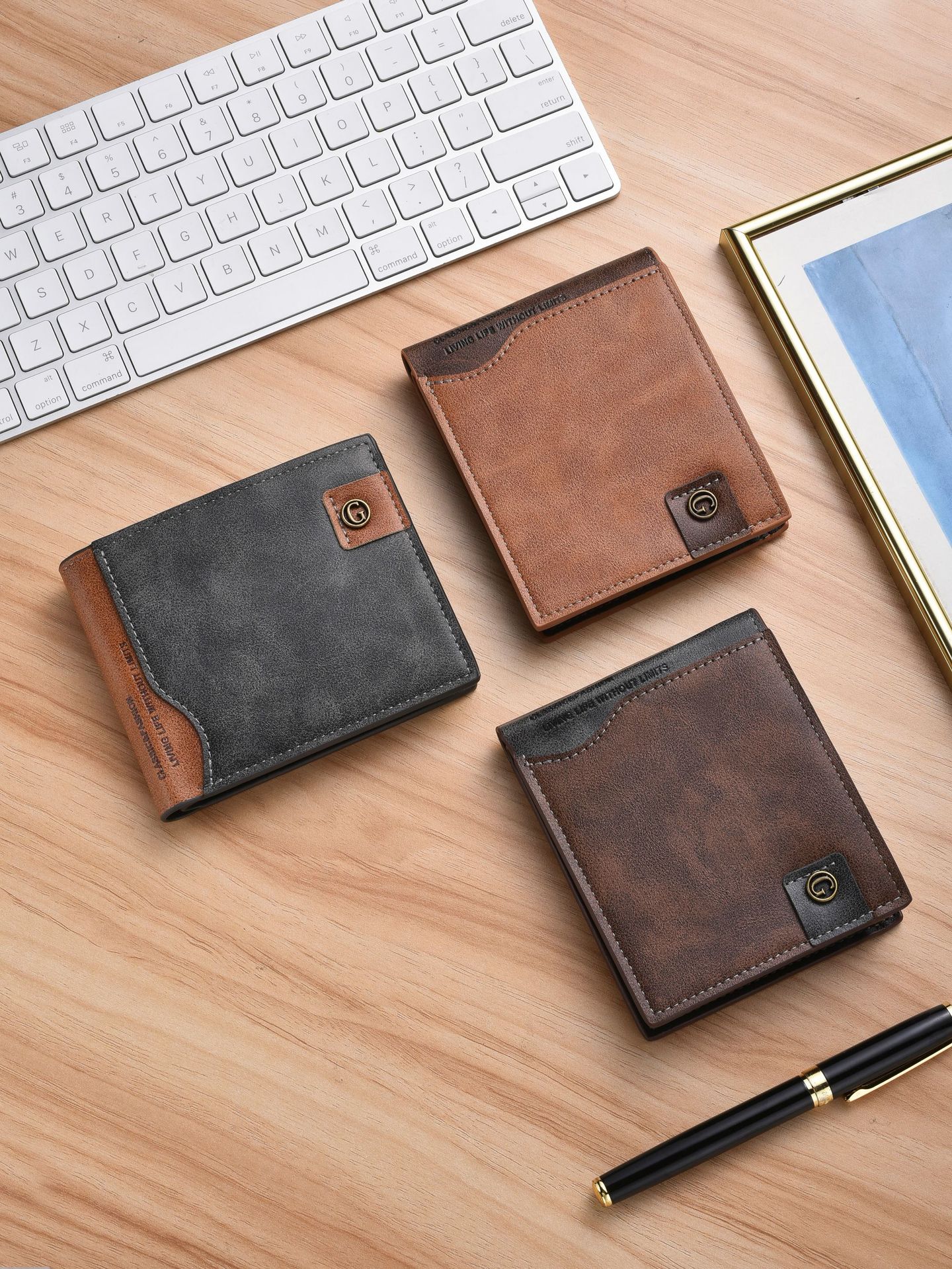 2026 New Men's Wallet with Multiple Card Slots, Large Capacity Coin Purse, Cross-Border Hot-Selling Manufacturer Wholesale Pu Men's Wallet