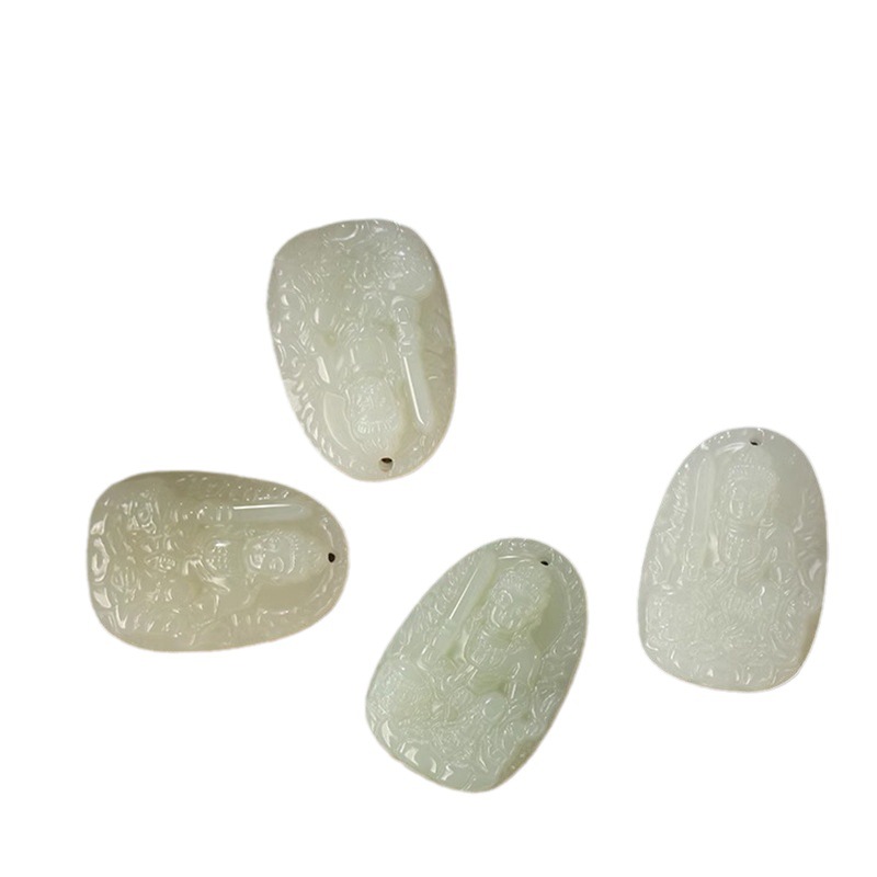 Hotan Jade Benmingfo Small Pendant for Men and Women Jade Pendant Thousand Hands Guanyin Dairi Manjusri Bodhisattva Rabbit Zodiac Patron Saint