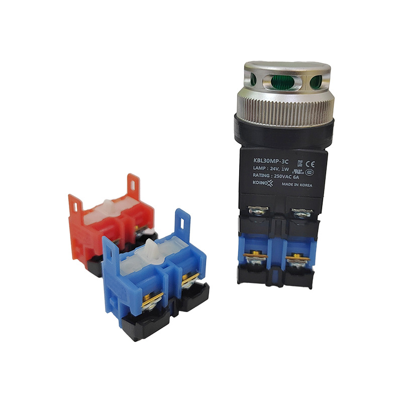 South Korea's Jinxing Koino Φ30 24V Illuminated Push Button Switch Kbl30M-3C Kbl30Mp-3C