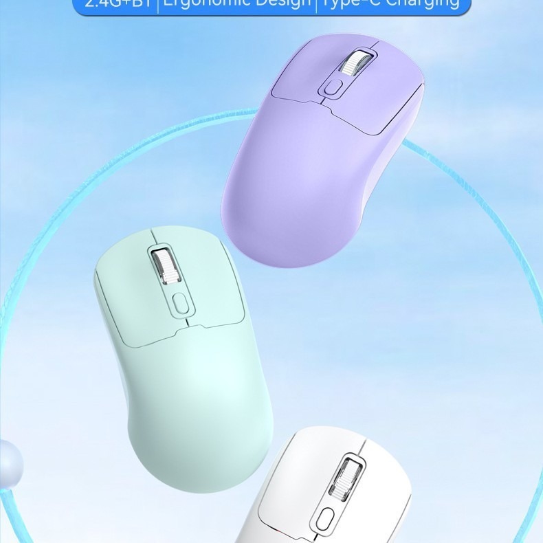 TYPE-C new GPW mouse wireless plus Bluetooth dual-mode office notebook cross-border game silent skin quality