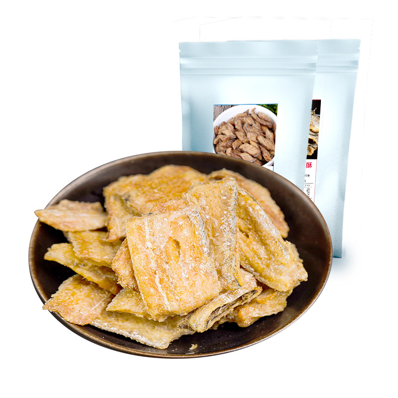 Ready-To-Eat Hairtail Crispy Hairtail Crispy Hairtail Cravings Seafood Small Fish Dried Fish Meat Hairtail Mid-Section Snacks Snacks Snacks