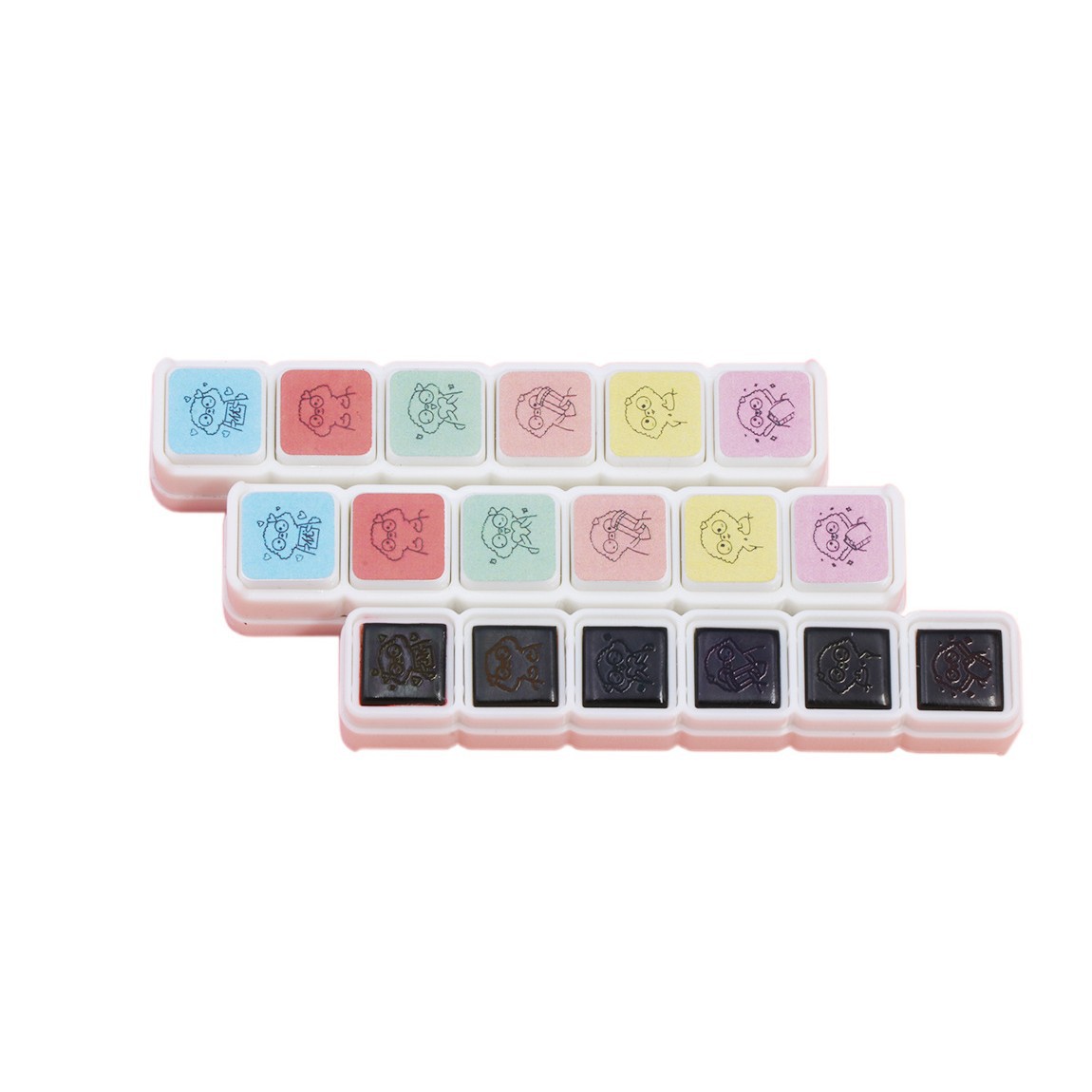 Six-Link and Six-Link Photosensitive Handbook Fixed-Engraved Material Daily Mood Production Punch Button Japanese Style Weather Logo Seal