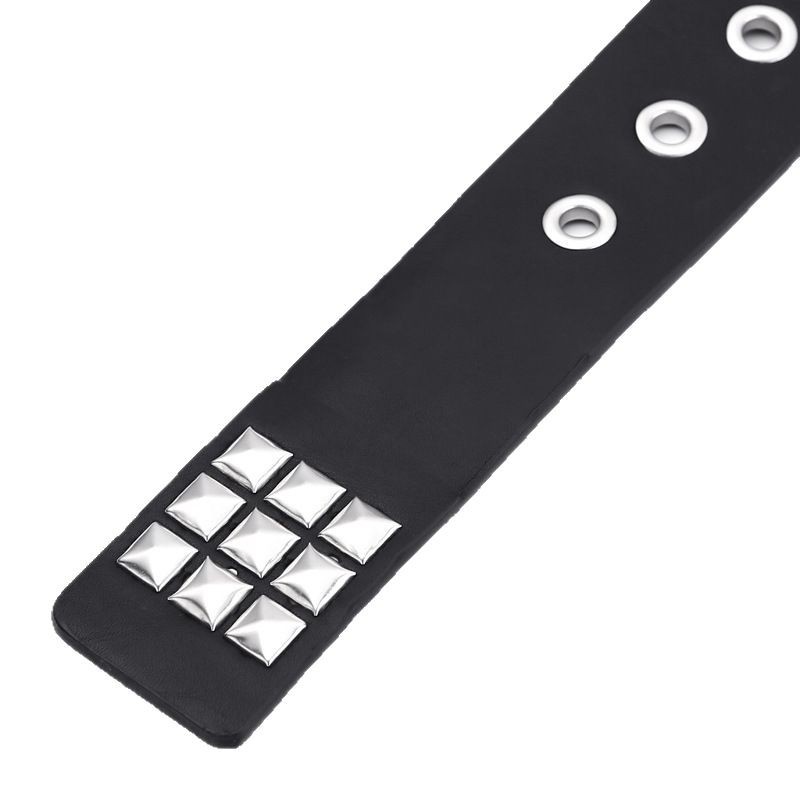 European and American Square Bead Rivet Belts Metal Pyramid Belts for Men and Women Cross-Border Belts Punk Hardware Jeans Belts