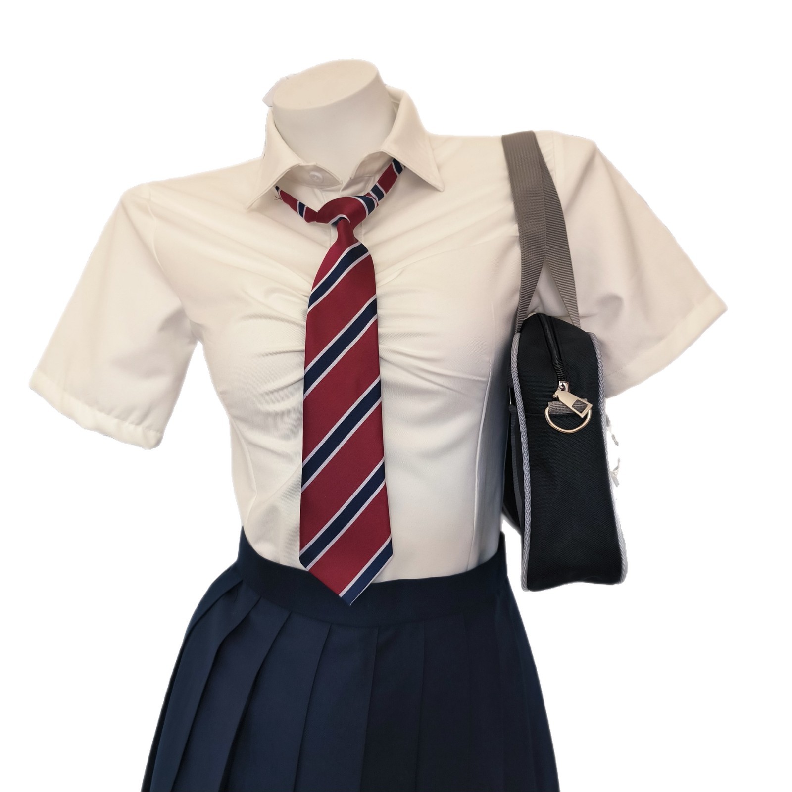 Tr Fabric Jk Waist-Cinching Shirt Pure Desire Style Women's White Shirt Hot Girl Outfit Tie Top School Supply College Style