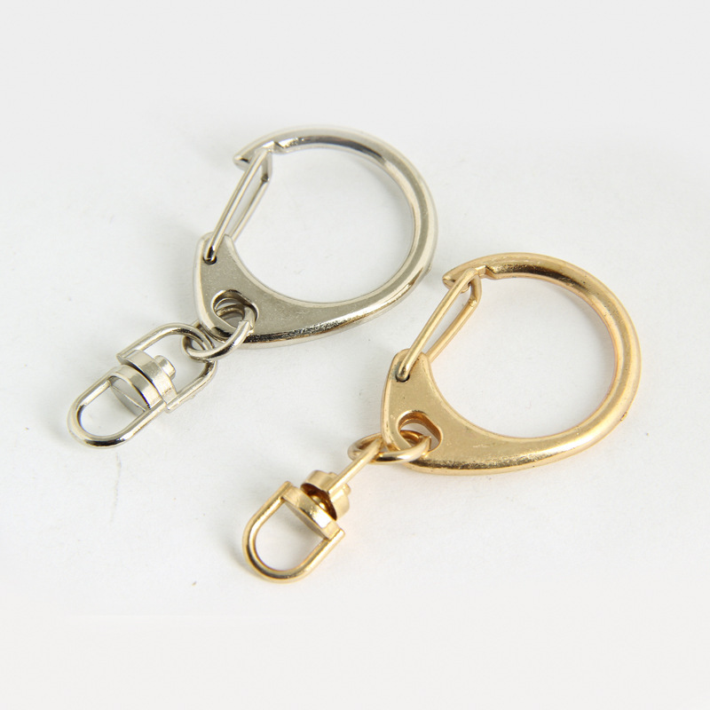 Factory direct supply C buckle metal D buckle with eight key chain key chain accessories multi-specification exquisite key ring