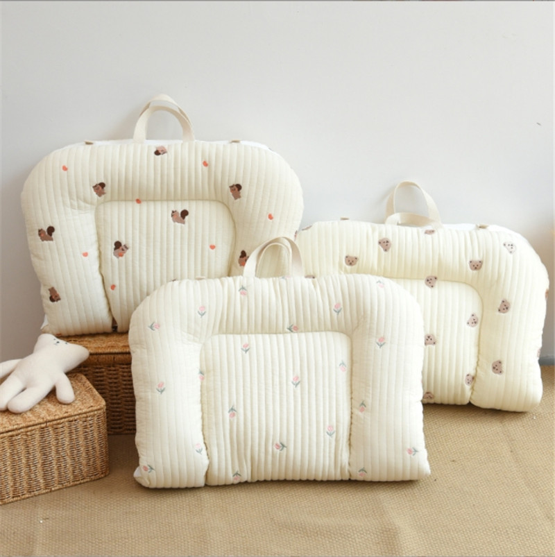 New ins South Korea newborn cotton quilted portable two-side mattress mattress 3D breathable mesh pad wholesale