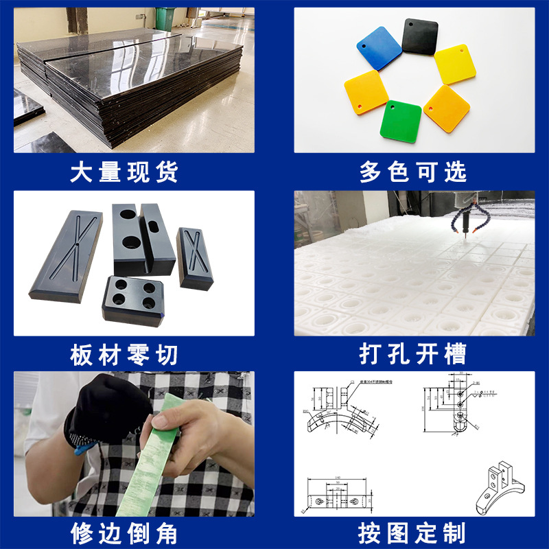 Polyethylene Special-Shaped Parts, Pe Wear-Resistant and Pressure-Resistant Guide Blocks, Slider Pads, Plastic Accessories, Upe Processed Parts