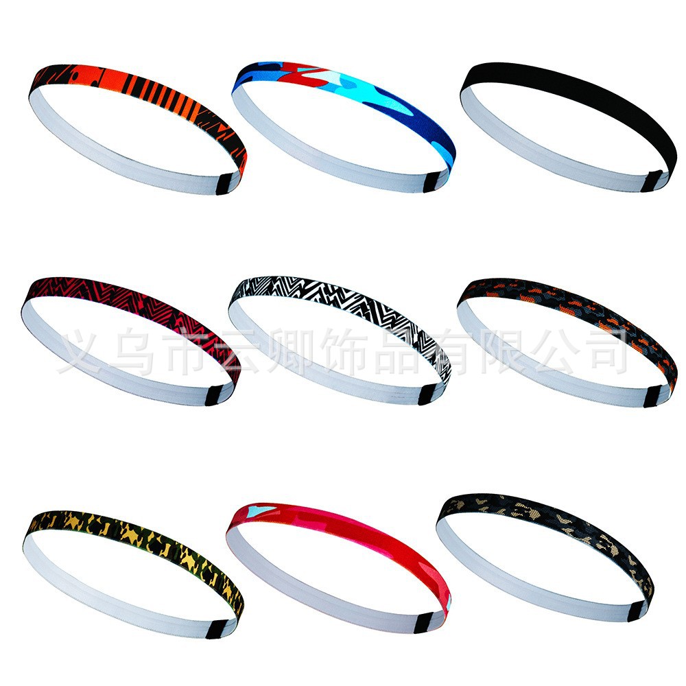 Кросс-бодерный тонкий ободок для волос, анти-потный, эластичный, силиконовый, дышащий