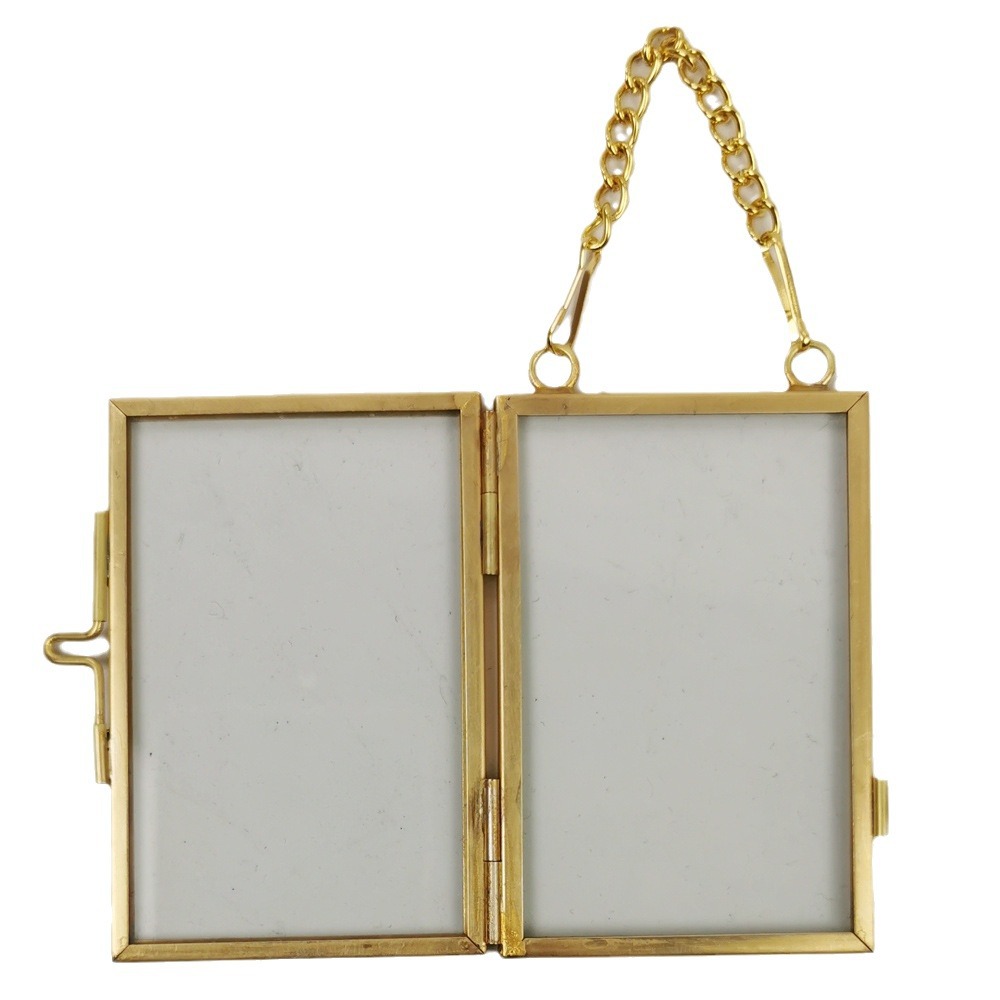 D Mini Pendant Photo Frame Free Shipping Factory Direct Sales Copper Black Original Copper Photo Frame Pendant with Bracket Id Box