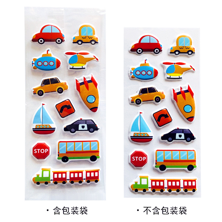 Cartoon stickers stereo bump children paste kindergarten reward stickers bubble stickers animation stickers gifts small gifts
