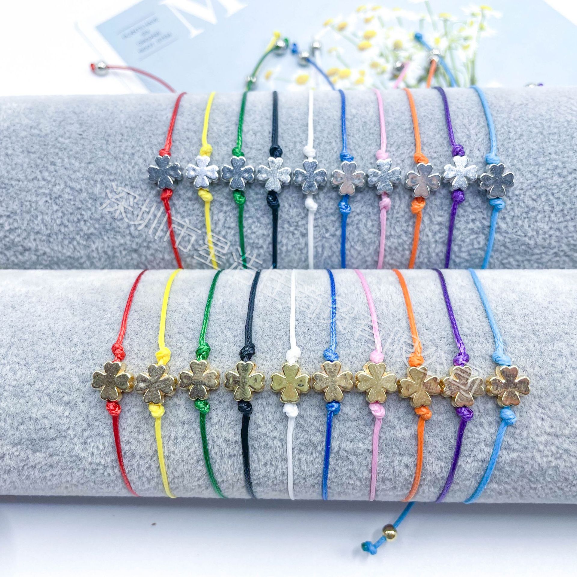 Кросс-бордовая новая европейская и американская личность, браслет с четырехлистным клевером, ирландский фестиваль, плетеный браслет