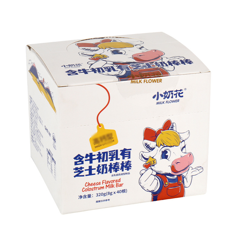 Small Milk Flower QHE with Bovine Colostrum Cheese Milk Stick Separate Dairy Snacks Milk Chip Lollipop