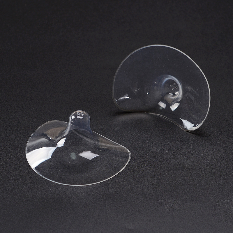Manufacturer Wholesale Full Silicone Nipple Protectors, Full Circle, Semicircle, Triangle Breast Protectors, Nursing Breast Pads, One Pair in a Box