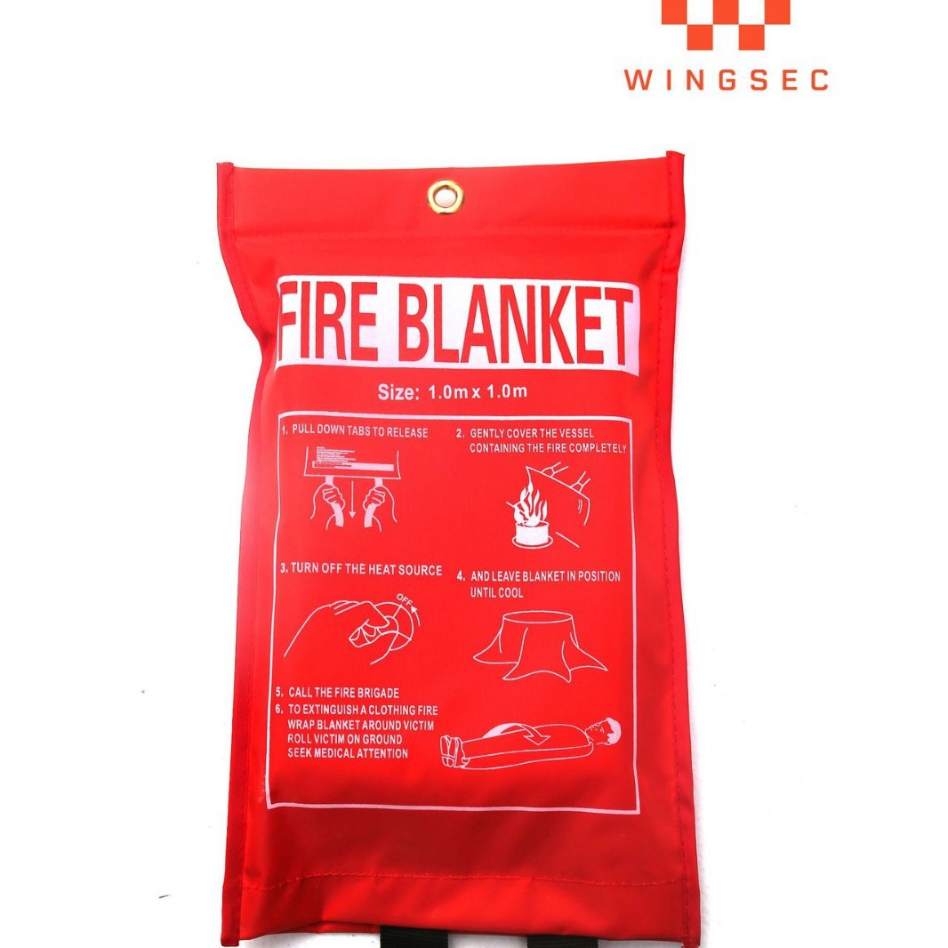Silicone Fire Blanket 1*1m Commercial National Standard Xf1205-2014 Fire Blanket High Temperature Resistant Fiberglass Electric Vehicle
