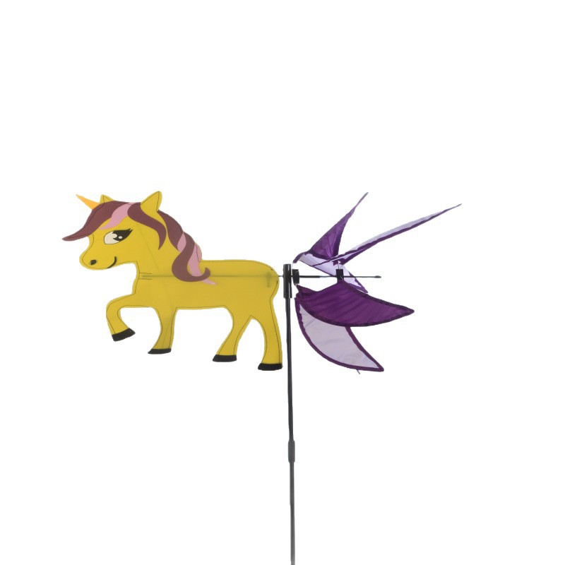 Street Stall Children's Toys Year of the Horse Unicorn Fabric Three-Dimensional Windmill Outdoor Decoration Colorful Wholesale Inventory Clearance Special