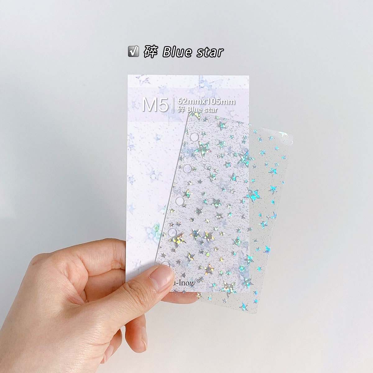 Original m5 a8 loose-leaf book hand book pad transparent classification index literature and art good-looking stars galaxy partition