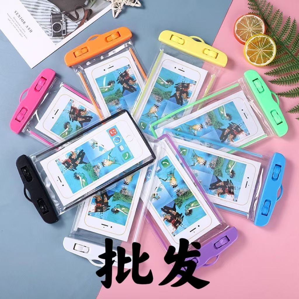 Outdoor Mobile Phone Waterproof Bag, Luminous PVC Transparent Sealed Diving Cover, Floating Touch Screen Swimming Equipment Mobile Phone Case