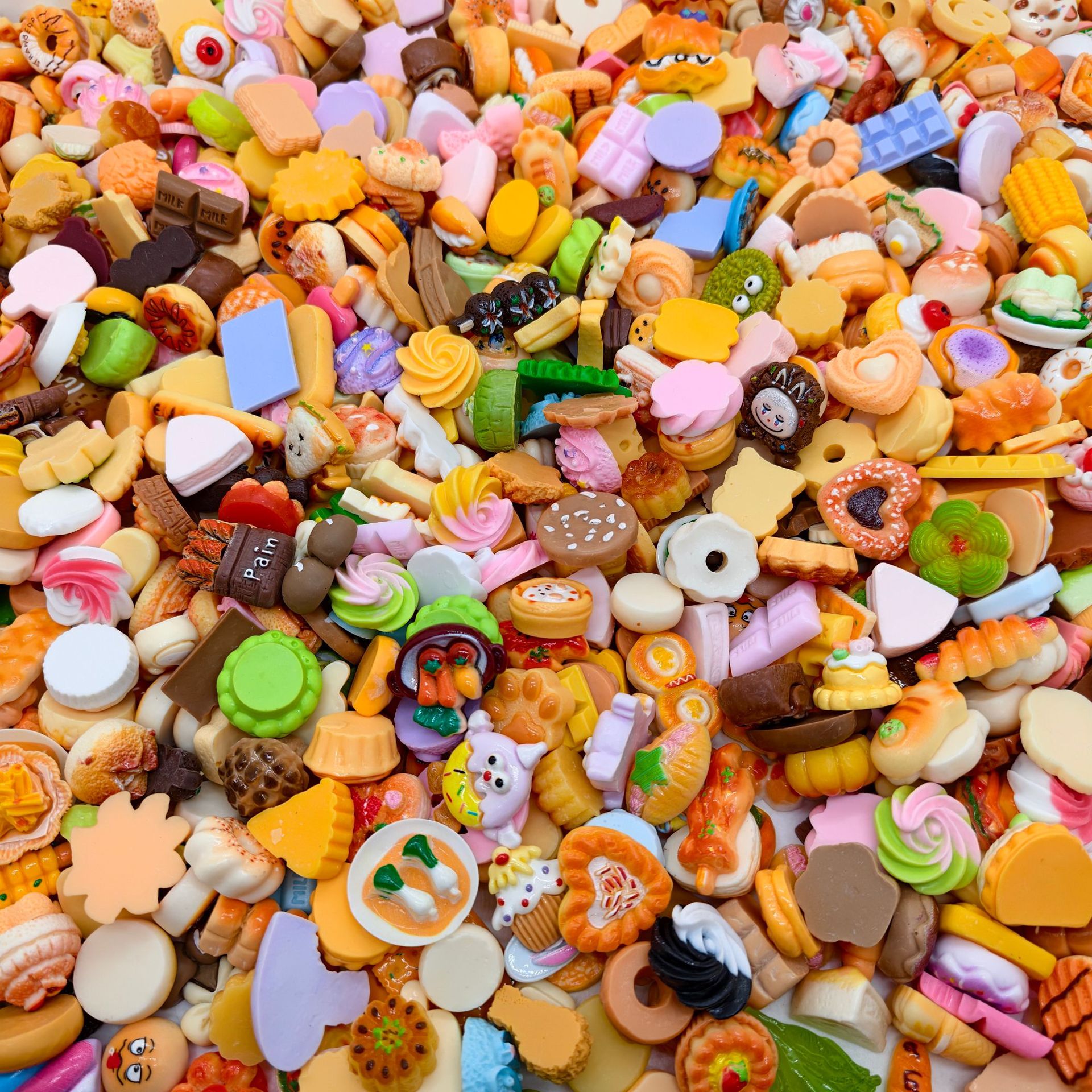 Новые популярные миниатюрные игрушки с едой, оптовая продажа, материалы для ювелирных изделий, резиновые аксессуары