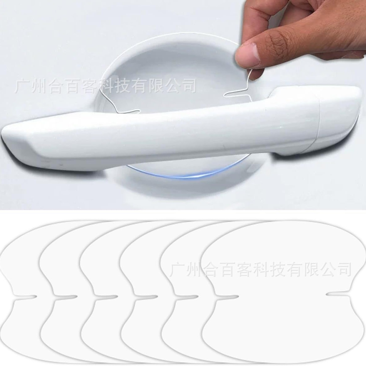 Наклейки для дверных ручек автомобиля, защитные пленки для дверных проемов