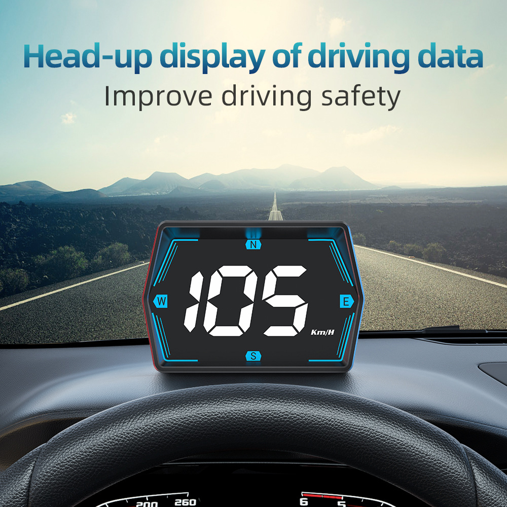 Universal Gps Head-Up Display Beidou Hud Speedometer Car Head-Up Speedometer Kmh Cross-Border Exclusive Mph