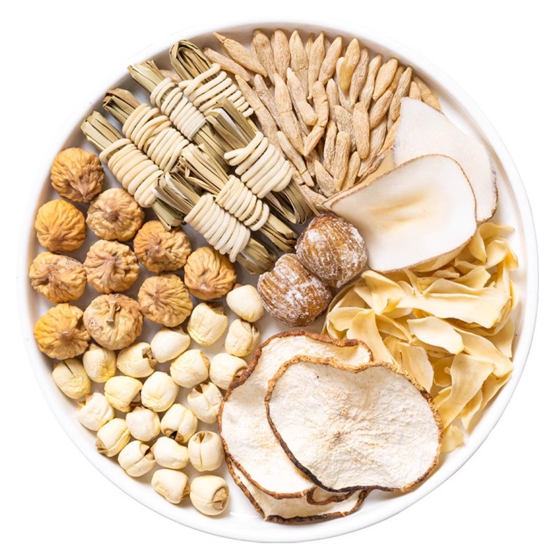 Cordyceps Qingxin Soup for Children Stew Ingredients Pack for Baby Internal Heat Relief with Snow Pear, Sea Coconut, Ophiopogon, Traditional Chinese Medicine for Reducing Heat and Enhancing Vitality