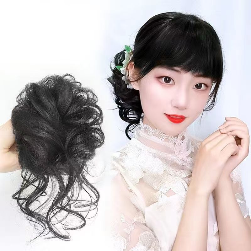 Spot Factory Direct Sales Long Beard Curling Ring Soft Wig for Women Natural Fluffy Lazy Dragon Beard Hair Ring Hair Iron