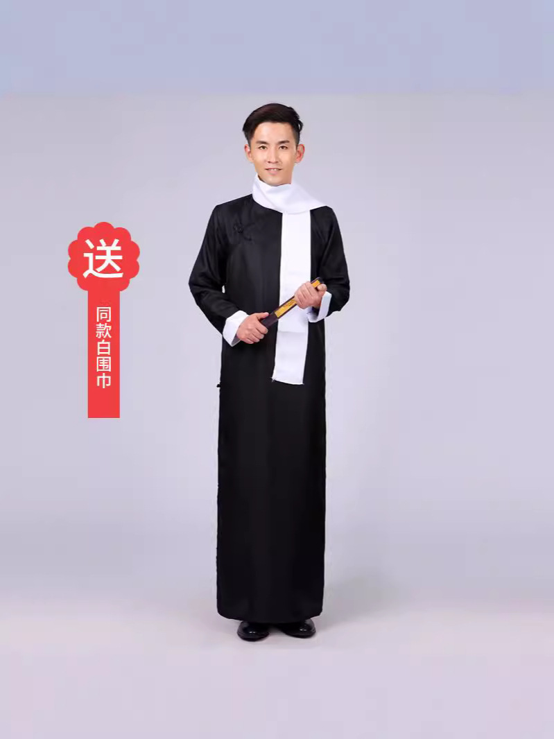 cross talk costume gown allegro costume gown gown of the republic of china gown for young students men's robe chinese mandarin jacket