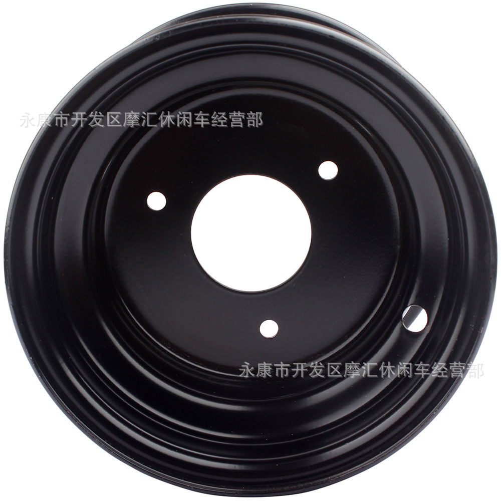 ATV four-wheel beach motorcycle accessories 50-125CC 16x8-7 inch three-hole wheel hub rim steel ring black