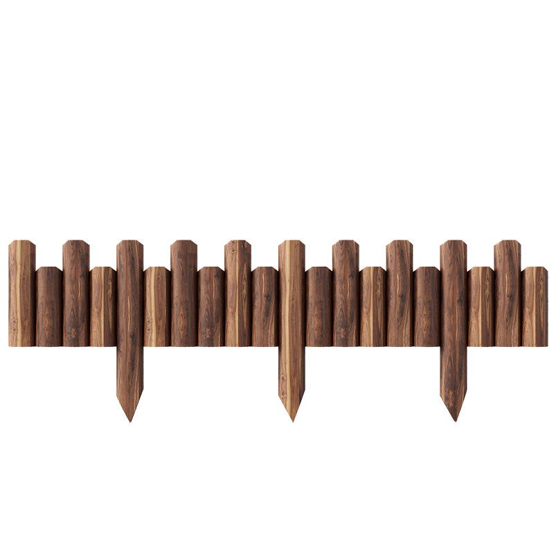 Outdoor Wooden Fence, Anti-Corrosion Wood Garden Fence, Community Roadside Vegetable Garden Partition Guardrail, Balcony Small Wooden Pile Decorative Fence