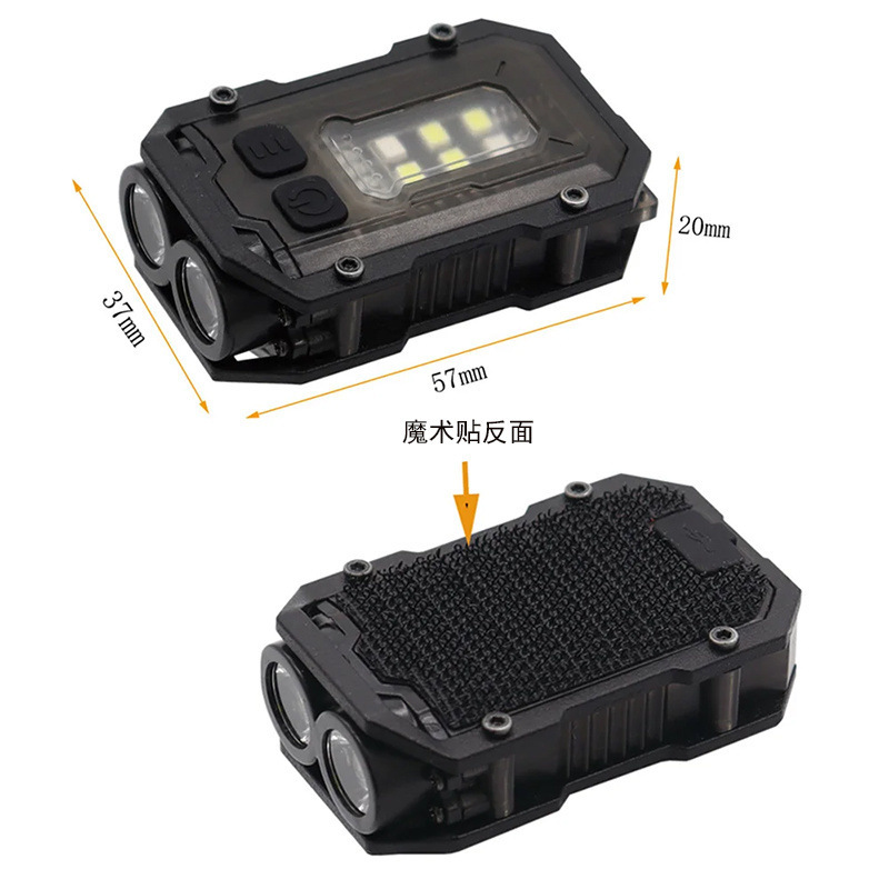 Mini Portable Edc Tactical Flashlight Outdoor Camping Survival Emergency Led Signal Light Life-Saving Lamp Helmet Light